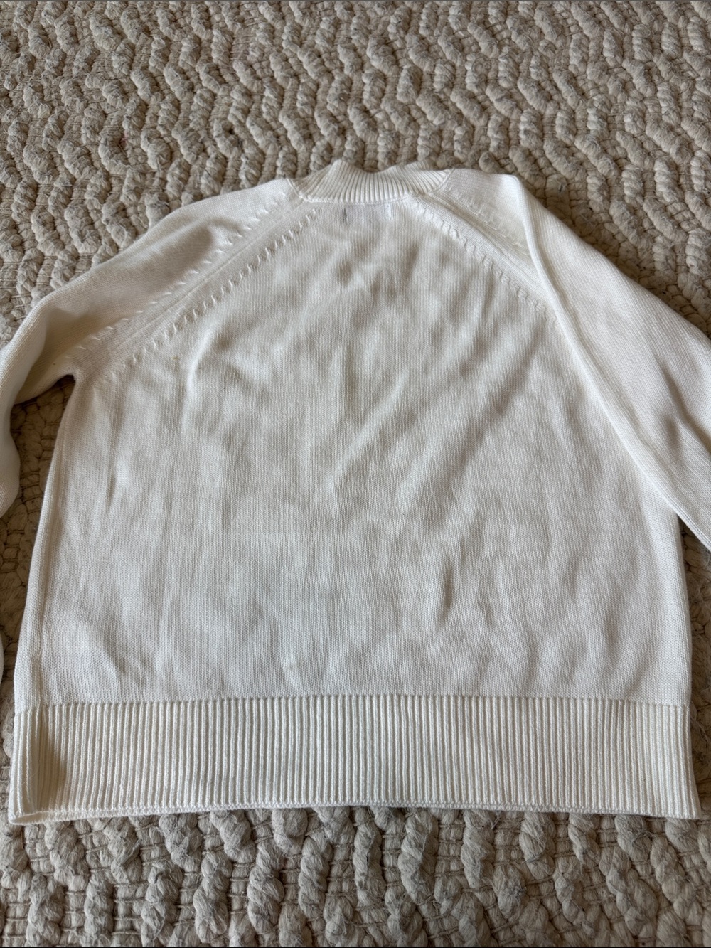 Quince Cotton Mock Neck Sweater in Ivory - Picture 4 of 4